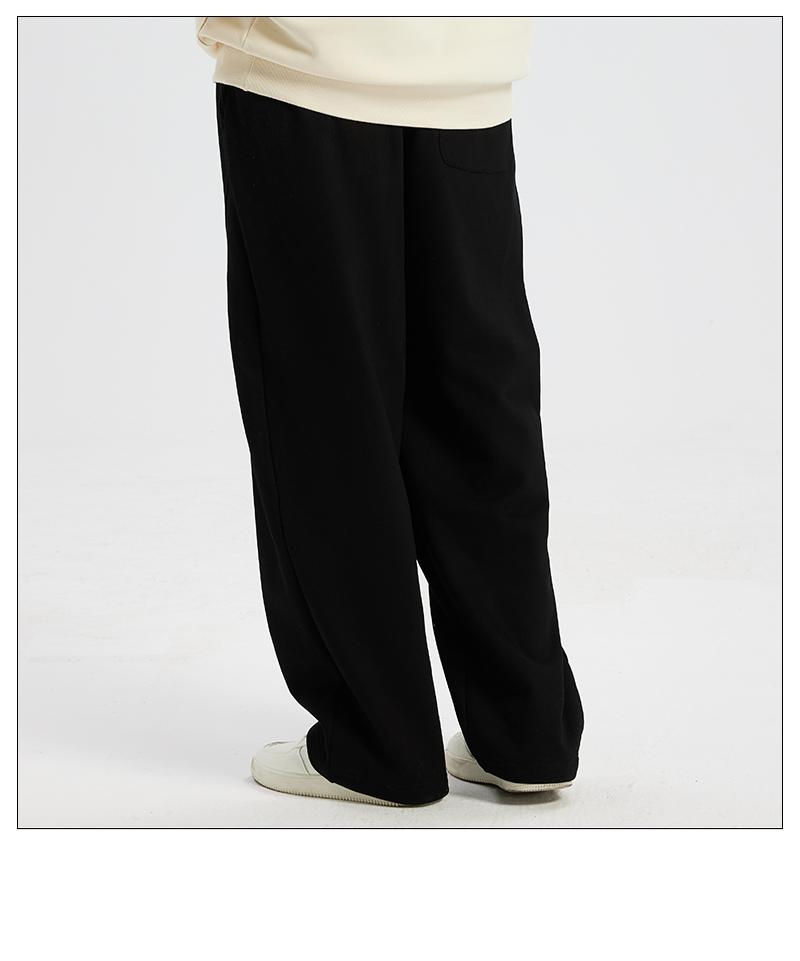 Men's Thermal Lined Sweatpants Oversize Drawstring Waist Casual Loose Pants for Fall Winter School Season Daily Wear Cozy Warm Soft Cotton