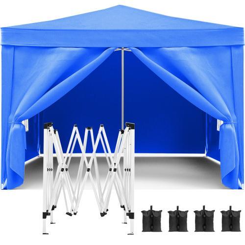 Outdoor Party Tent 10'x30' with 8 Removable Sidewalls Waterproof Canopy Patio Wedding Gazebo White Big Spacious Durable PE Cloth Upgraded Pipe Connection for Better Stability