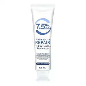 Experience deep cleaning and enamel repair with 7.5% nHAP. This minty toothpaste whitens teeth and provides 16-hour fresh breath.