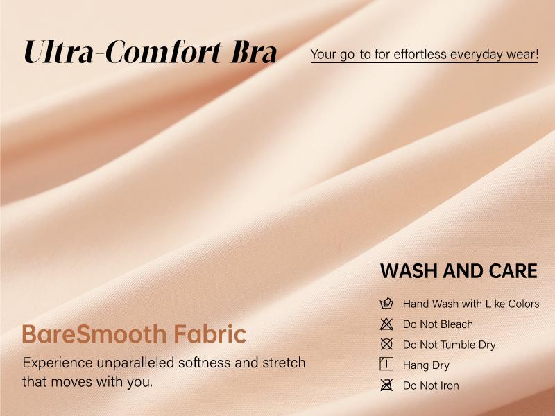 OEAK Seamless Scalloped Jelly Bras for Women No Underwire Wireless Push Up Bra Soft Support Full Coverage Comfort Everyday Bra