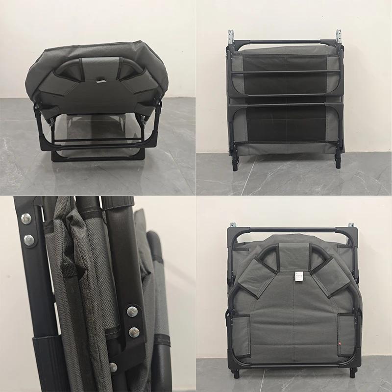 78.7”x26”x11.8” Foldable Bed with Memory Foam - 6-Position Adjustable & 700lb Capacity Picnic Chair Camping Lounger Outdoor Chair