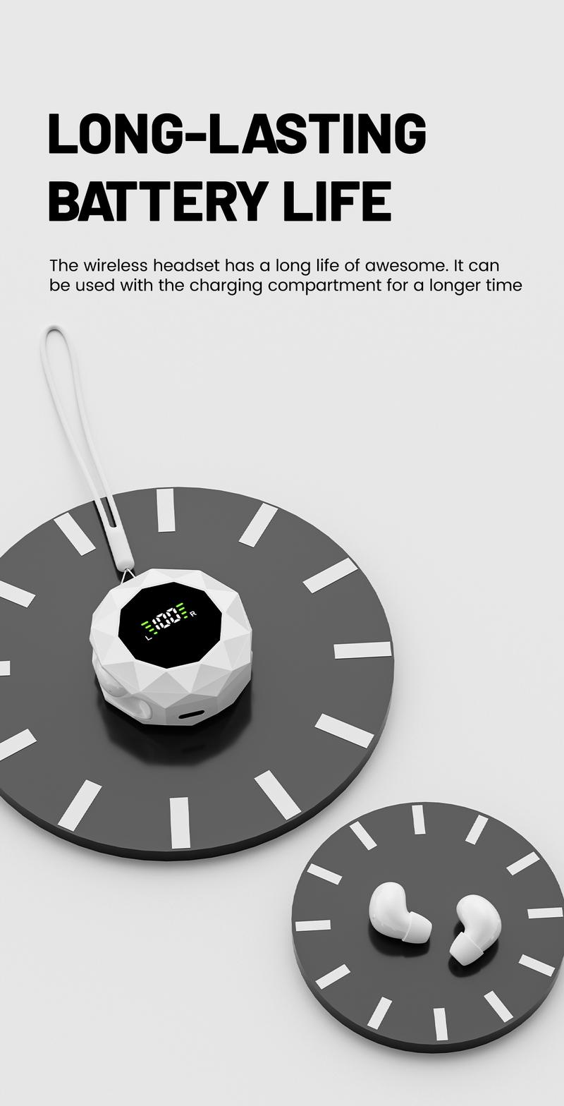 MSHUKCOE Mini Wireless Sleep Earbuds for Side Sleepers, Bluetooth 6.0 in-Ear Headphones with Noise Reduction,Ultra Small Hidden Earphones, Comfortable Fit for Long Wear & Deep Sleep&Work