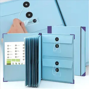 The Folio Document Organizer | Envelope-closure Cover Design,Portable Foldable File Folder,Pastel Color File Storage Folder,Accordion File Organizer,Office Stationery school stuff and art,For student&busy professional