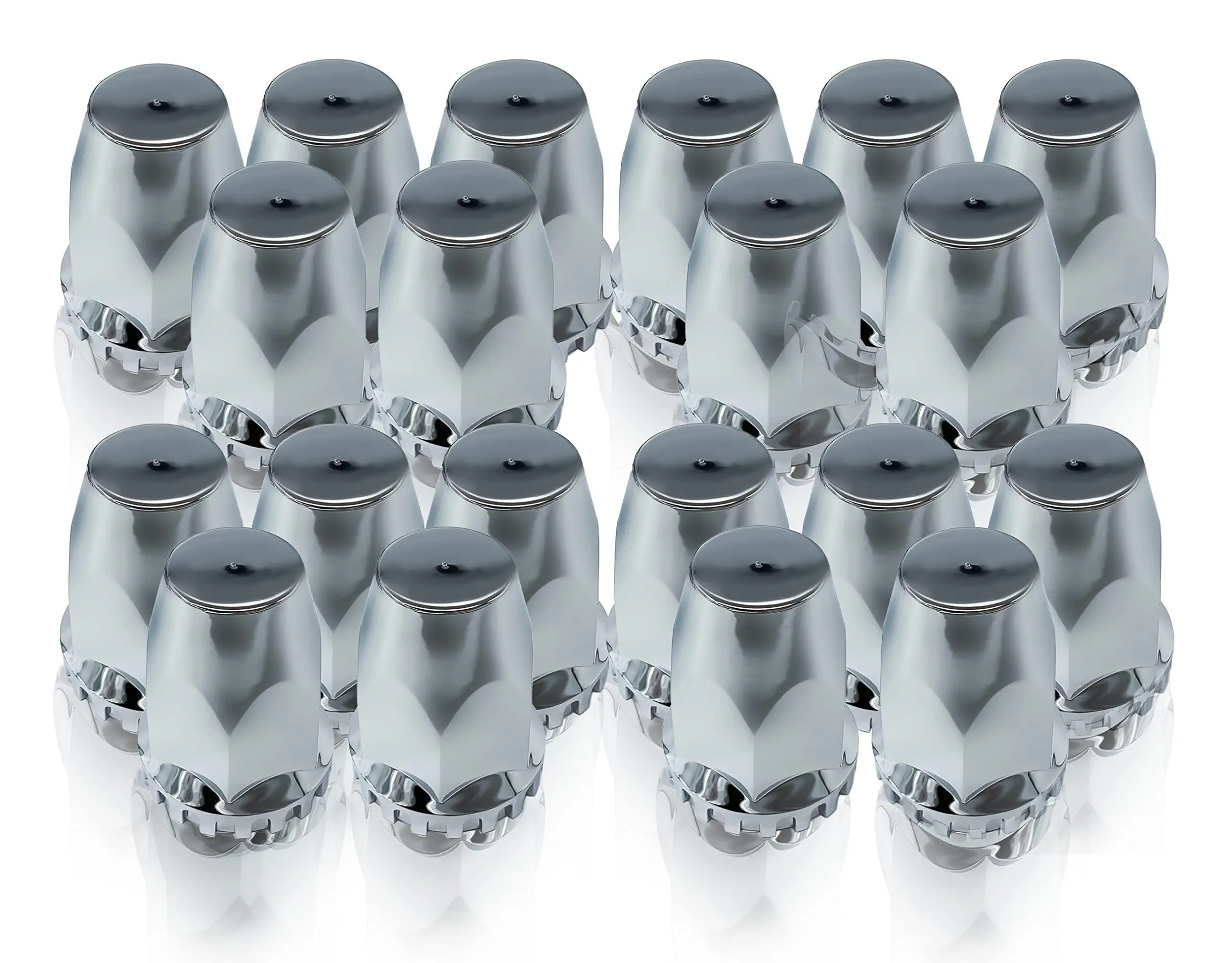 Torque 20-Pack 33mm Chrome Standard Screw-On Lug Nut Wheel Covers for Volvo (VNL), Freightliner (Columbia Cascadia M2 FLD) Semi Trucks (2 x TR10326)