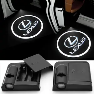 Waterproof High Brightness Lexus Logo Door Projection Welcome Light, Car Light, Wireless Magnetic LED Ground Lamp, 2 Pack, HD Upgrade Version