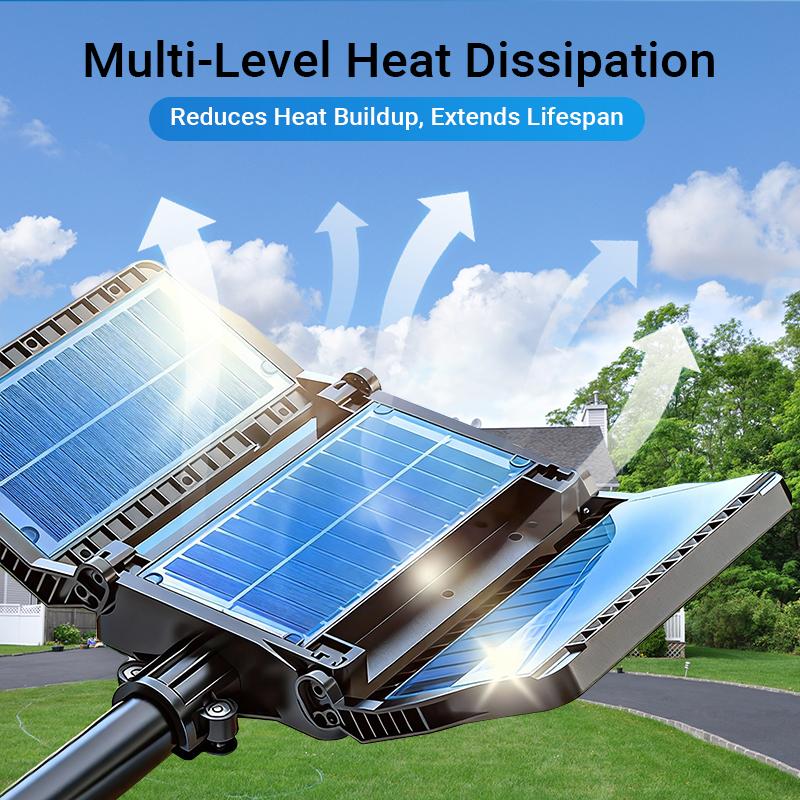 Solar Flood Lights 800 LEDs Motion Sensor Remote Control IP65 Waterproof 3 Brightness Modes Super Bright Outdoor Security Lights