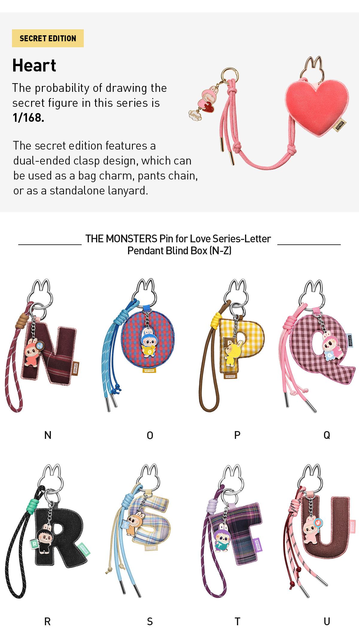 unboxing - THE MONSTERS Pin for Love Series- Letter Pendant Blind Box (A-M)