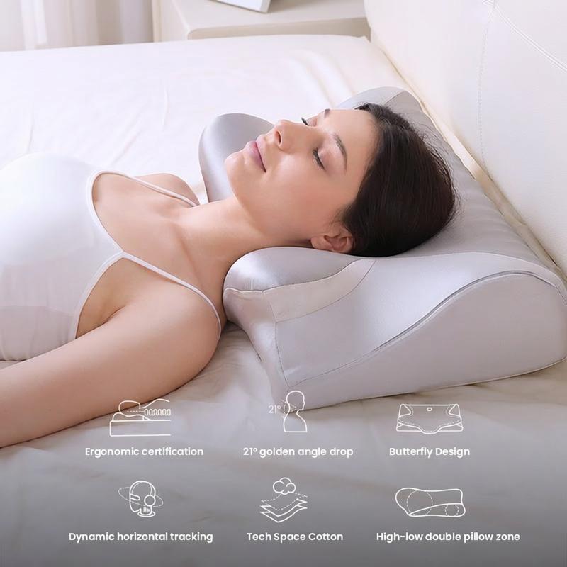Restful Bliss Side Sleeper Pillow – Ergonomic Memory Foam Neck & Shoulder Support, Breathable Cervical Alignment Design for Side Sleeping, Pressure Relief, All-Night Comfort, Durable Contoured Orthopedic Pillow