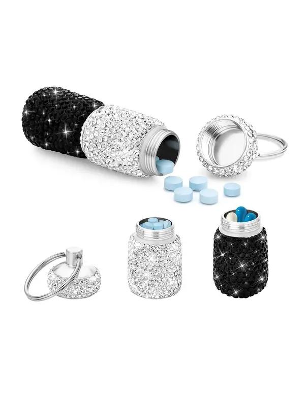 Summer  Portable Pill Box Keychain, Portable Pill Case Organizer Keychain, Key Ring for Women & Men As Gift,Girlfriend Gifts, Women Gifts