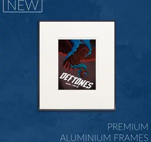 Deftones REPRODUCTION Gig Poster A3 A4 Art Print - Mexico - Vintage Rock Metal Concert - Custom Aluminium Frame - Private Music