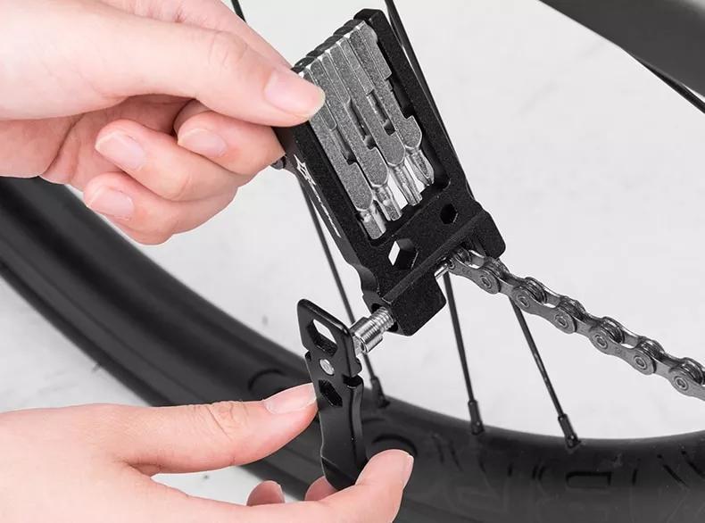 ROCKBROS Bike Foldable Repair Kit 16-in-1 Multi-Function Portable Allen Wrench and Tire Lever