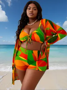 Plus Size Swimsuit Cover Up Swimsuits 3 Piece Sets Bathing Suits 2026 Women