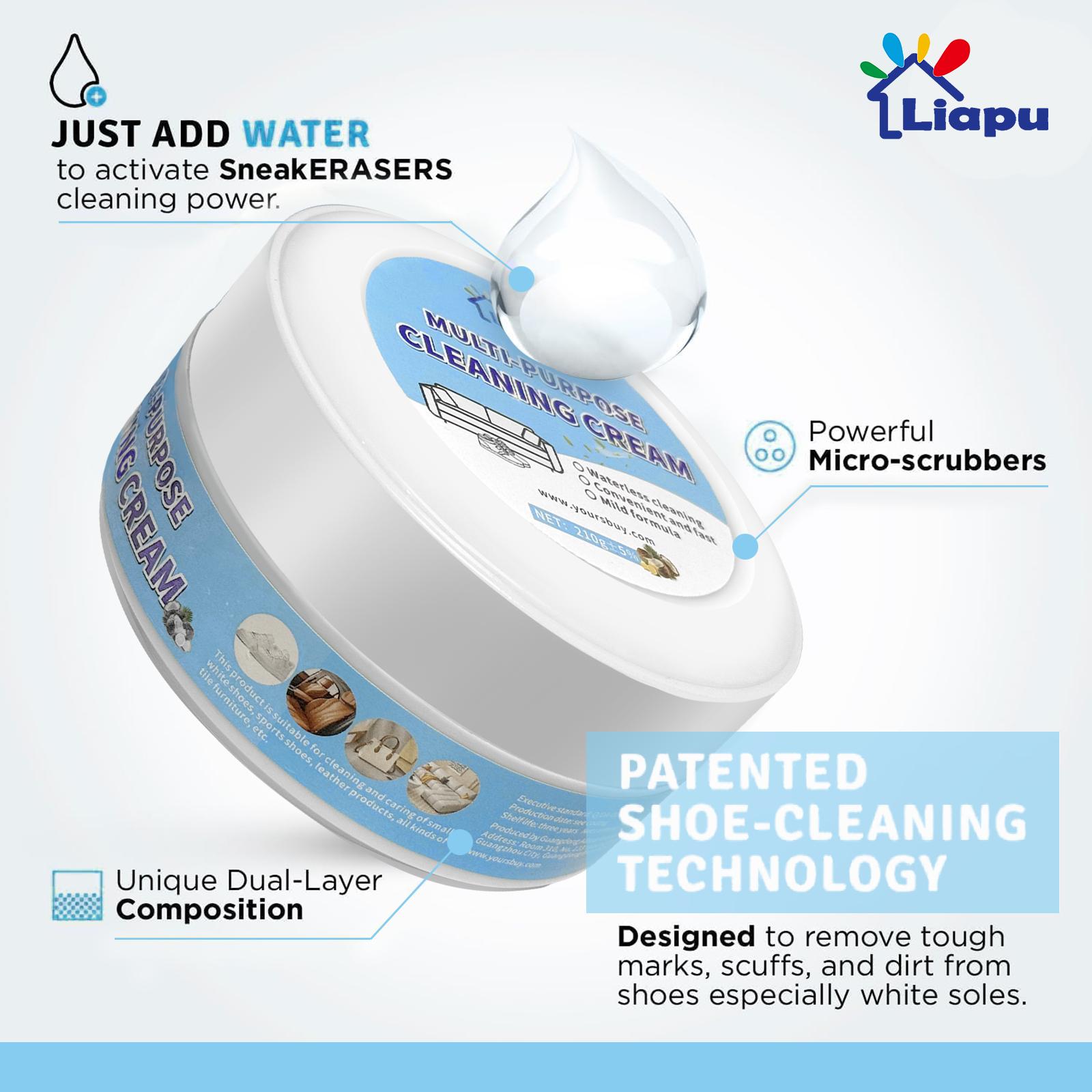LIAPU Multi-purpose cleaning and decontamination cream, new white shoe cleaning cream, multi-purpose cleaning cream, white shoe cleaner Footwear Leather Parent