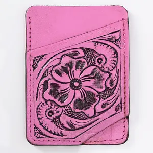 American Darling Card Holder Hand Tooled Genuine Leather | Business Credit