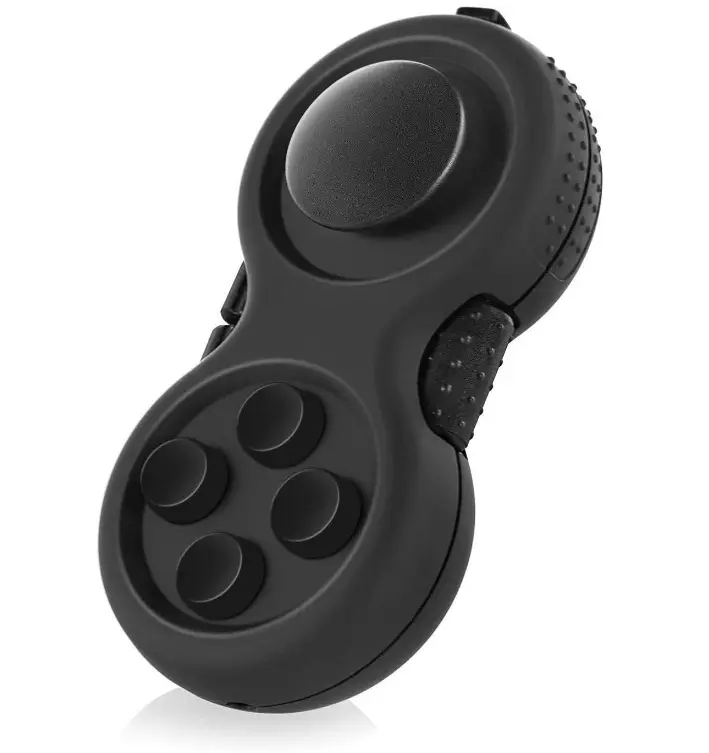 Original Fidget Toy Game, Rubberized Classical Controller Fidget Concentration Toy with 8-Fidget Functions and Lanyard - Excellent for Relieving Stress and Anxiety