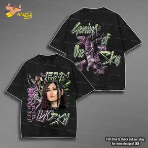 WWE Iyo Sky Washed T-Shirt | Vintage Graphic Design | Iconic Wrestling Print | Classic Fan Apparel Cotton Fabric