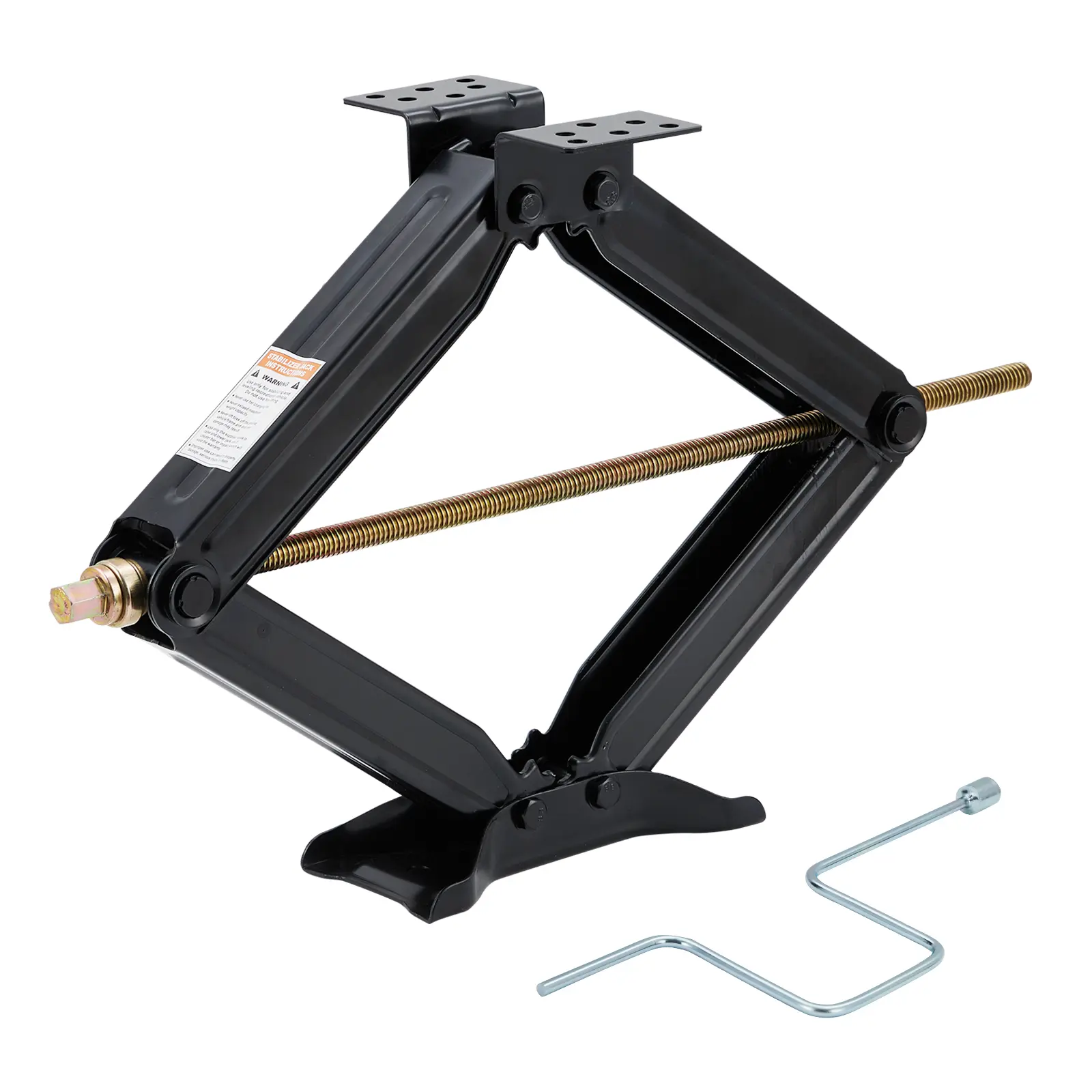 Garvee Heavy Duty RV Scissor Stabilizer Jacks, 5000lb Capacity Each, Adjustable Height 4"-24", Easy Crank Handle, Durable Steel Leveling, No Wobble Support for Camper & Trailer Heavy Duty RV Scissor Stabilizer Jacks