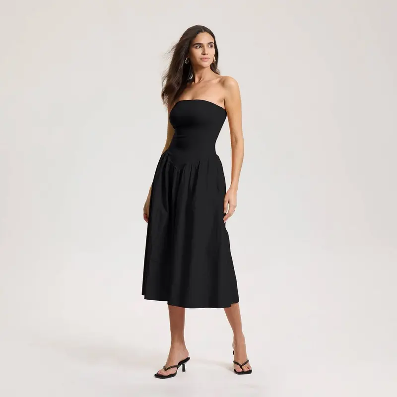 black tube dress outfit idea - TikTok Shop