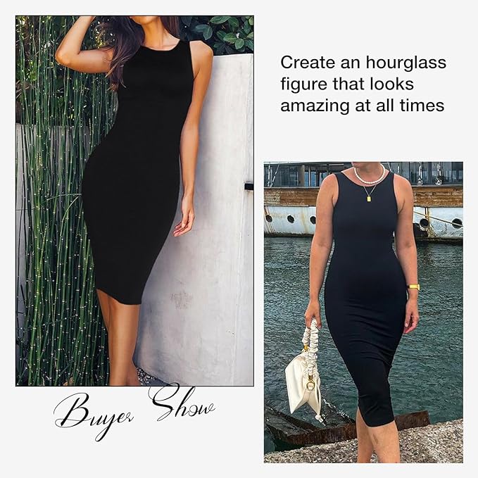 FeelinGirl Seamless Eco-friendly Large U-back Built-in Shaper Dress Bodycon Womenswear Basic Casual Comfortable Fabric SpringStatements