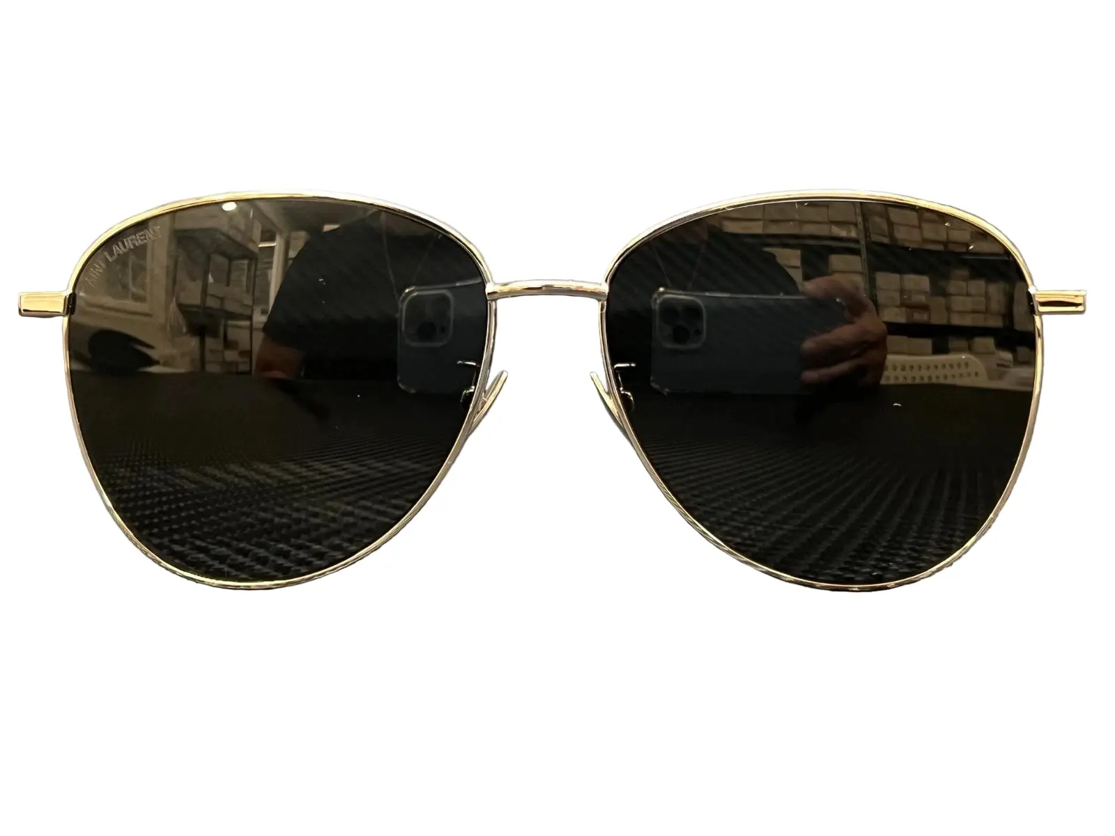 SAINT LAURENT SL 328/K 001 Silver Round 60 mm Sunglasses