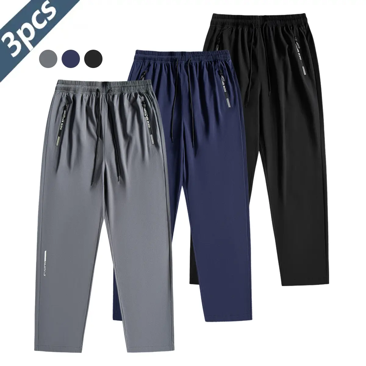 Gray + dark blue + black.