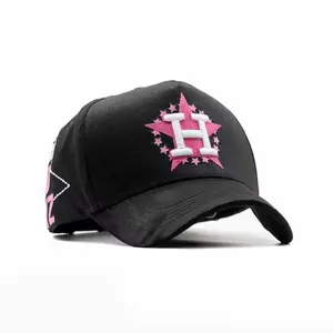 Dandy Hats x Junior H Clave Ali Black & PinkSnapback - Luxury 3D Embroidered StreetwearHat Designed for Men, Women, and Teens; aPremium Adjustable Baseball Cap FeaturingBold Urban Style, Popular Unisex Snapback Fit,and High-Impact Color Contrast