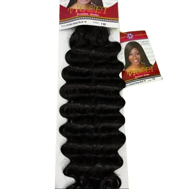 Violet Deep Synthetic Hair Extensions, 18" Bulk Hair Pieces for Fashion Accessories