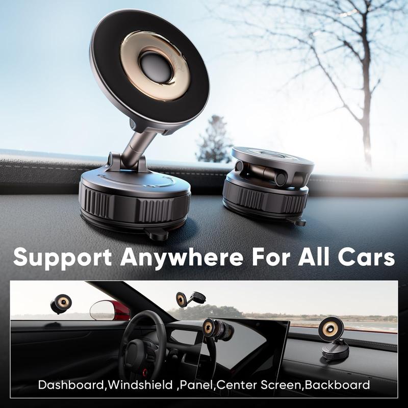 Magnetic Phone Holder for Car [120+ lbs Strongest Suction & 2800gf Strongest Magnet] 360° Adjustable Car Phone Holder for MagSafe Phone Holders for Your Car for iPhone 17 Pro Max, 16, 15, 14, 13, 12 Plus