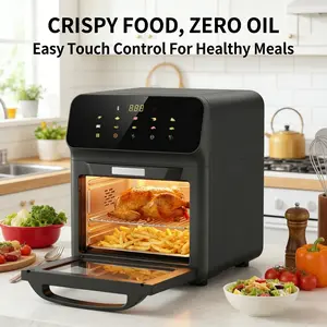 Air fryer, convection oven, durable shell material, 1350W powerful cyclone heating, versatile and time-saving, easy to make light meals for renting, dormitory, and office use