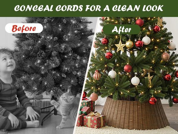 Pre-lit Pencil Christmas Tree, Green Artificial Spruce Slim Christmas Trees with 250 Incandescent Lights, 571 Branch Tips & Foldable Base for Home, Office, Party Decoration