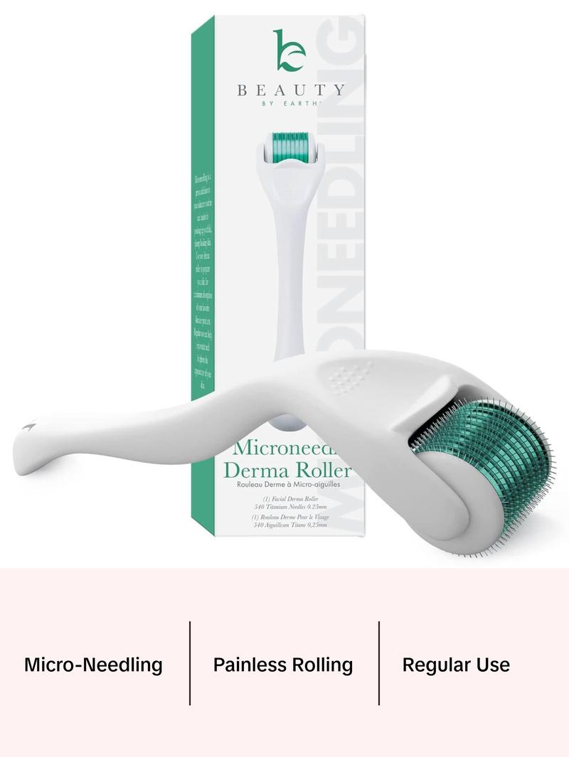 [BEAUTY BY EARTH] Microneedle Roller for Skincare - Acne-Free, Comfortable Design, Ideal for Daily Use