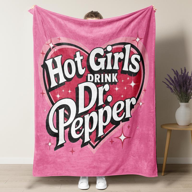 Dr. Pepper Soft Flannel Throw Blanket - Cozy & Warm For Couch, Bed, Office, And Travel - Perfect Gift For Christmas, Mother's Day, And Holiday Parties Dr. Pepper Soft Flannel Throw Blanket - Cozy & Warm For Couch, Bed, Office, And Travel - Perfect Gift For Christmas, Mother's Day, And Holiday Parties