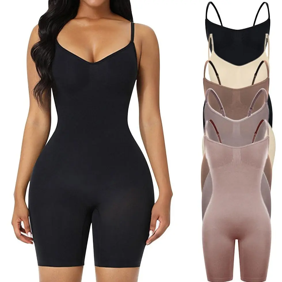 FeelinGirl Shapewear for Women Butt Lifter Bodysuit Seamless Shapewear Seamless Womenswear Comfort Spaghetti Strap Hip Underwear Basic
