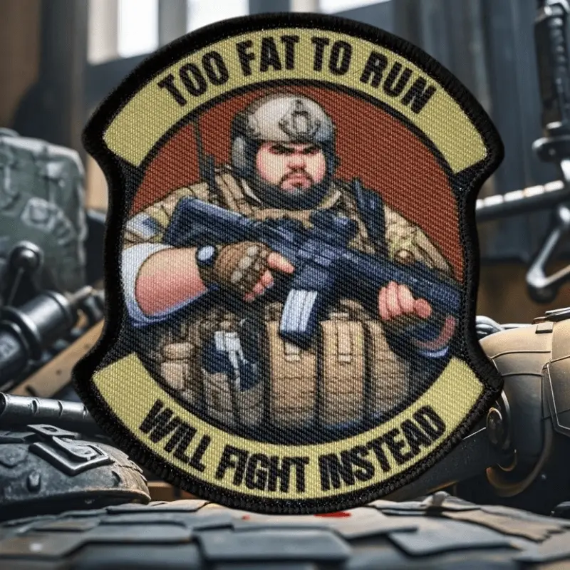 M4 Fat Man Rifleman Morale Tactical Patch Design Soldier Hook&Loop Emblem Military Badge Combat Armband Backpack Stickers Embroidery Patch