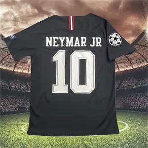 18 19 Paris Away Black No.10 Neymar Short Sleeve Soccer Jersey
