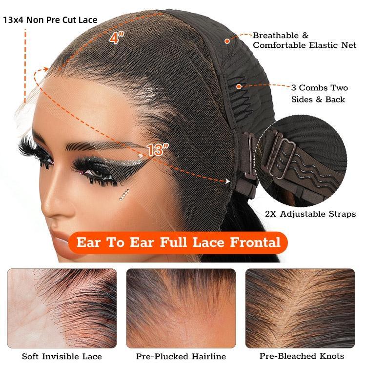 [Valentine's Day Essential] Wiggins Hair Ready to Go Glueless Wig Body Wave 7x4 & 7x5 Lace Closure Wigs Human Hair Pre Cut Lace Pre Bleached Knots Wig Beginner Friendly And 13x4 Lace Front Wig Pre Plucked Hairline #WeeklyDeals