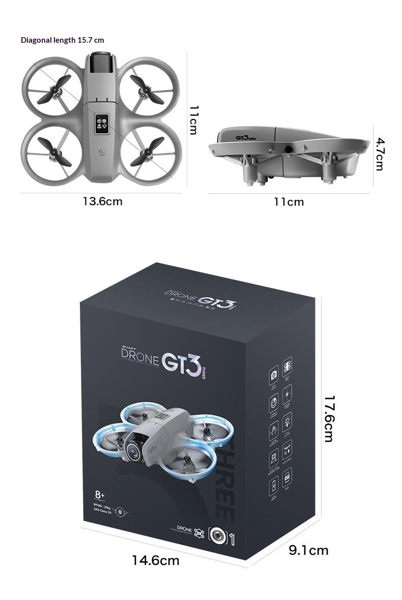 Small UAV Drone Optical Flow Positioning Stable Hovering Flight Dual Camera Aerial Photography Quadcopter Propeller Guard Foldable Design Easy Control Beginner Friendly Outdoor Flying Toy