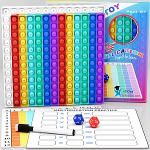 Multiplication Chart Pop It  Multiplication Game Board 12x12 Times Table Math Game Board for Kids Learning Educational Multiplication Machine Toy