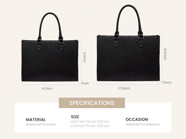 【New Year Gift】LOVEVOOK Laptop Bag for Women, 15.6-17.3 inch Vegan Leather Laptop Tote Bag Large Capacity Vintage Leather Work Bags for Women Computer Bag Office Briefcase Handbag. Durable. TikTokShopHolidayHaul 【New Year Gift】LOVEVOOK Laptop Bag for Women, 15.6-17.3 inch Vegan Leather Laptop Tote Bag Large Capacity Vintage Leather Work Bags for Women Computer Bag Office Briefcase Handbag. Durable. TikTokShopHolidayHaul