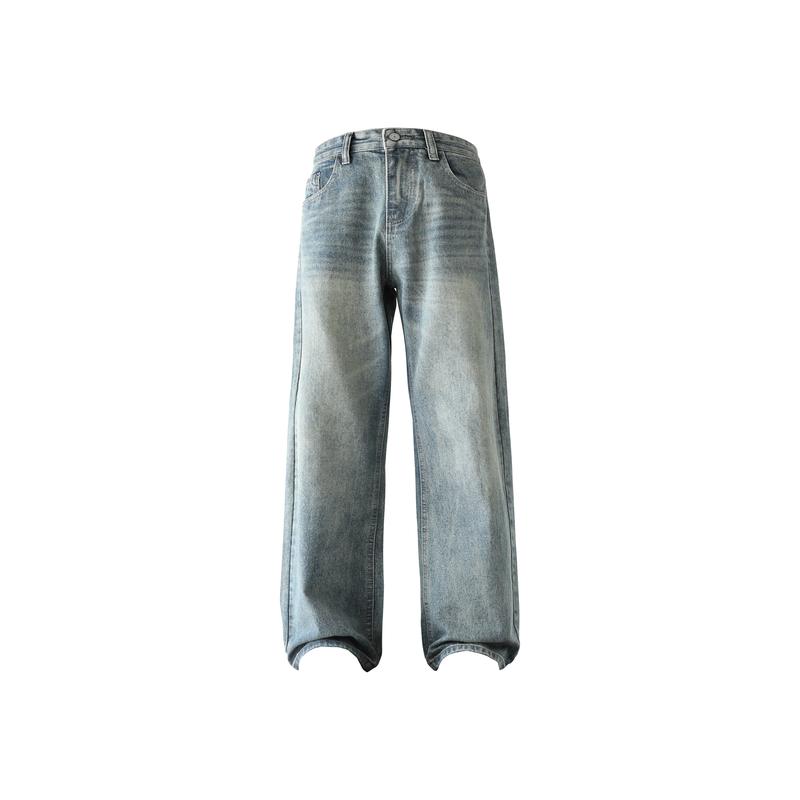 Clean Gent Unisex wide-leg jeans, loose fit, mid-waist design, regular length, comfortable wear in all seasons, casual wear, loose fit jeans, comfortable jeans