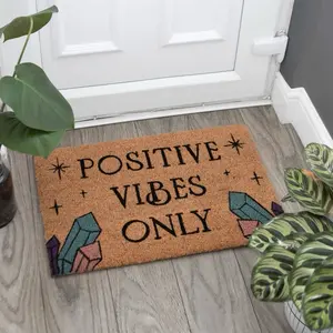 Positive Vibes Only Doormat Positive Vibes Only Doormat
