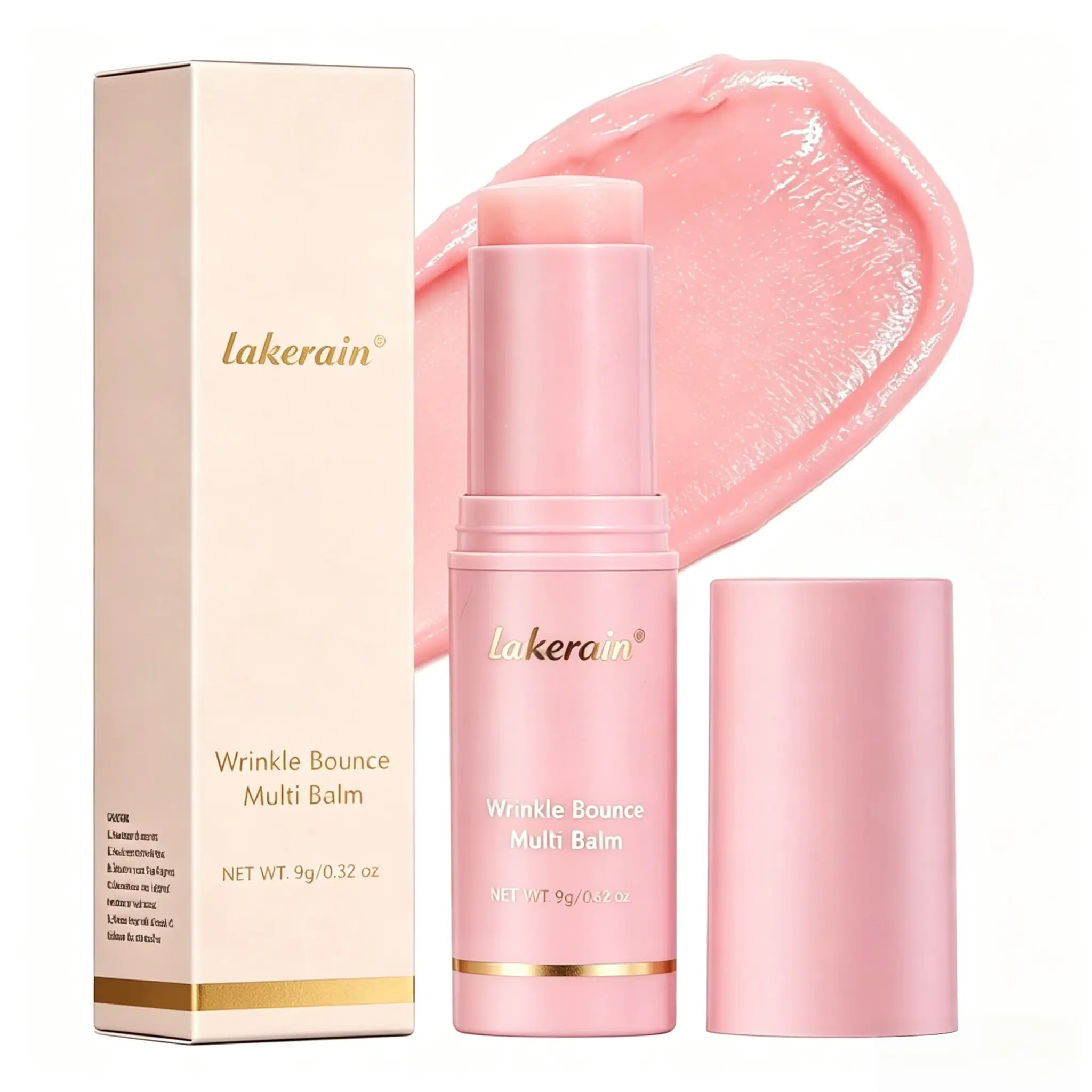 Pink Collagen Volume MultiBalm - 1-In-1 Korean Skincare Cosmetic Stick with Volufiline, PDRN, NAD - Smooth, Hydrating Moisturizer for Under-Eyes, Lips, Smile Lines - Anti-Aging, Firming, Fine Lines Care - Daily Use, Ideal Gift