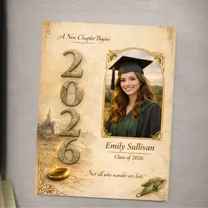 Lord of the Rings Inspired Graduation Announcement Magnet