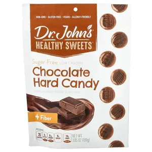 Dr. John's Healthy Sweets Chocolate Hard Candy, + Fiber, Sugar Free, 3.85 oz (109 g)