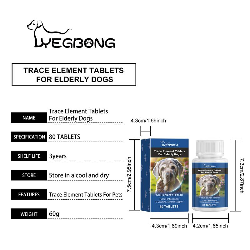 Senior  Elemental Minerals Tablets - Promotes Nervous System Health and Enhances Overall Well-being - Calcium Supplement for Senior Dogs - Calcium Tablets for Senior Dogslitter pellets, spray, litter tray, litter box, removal