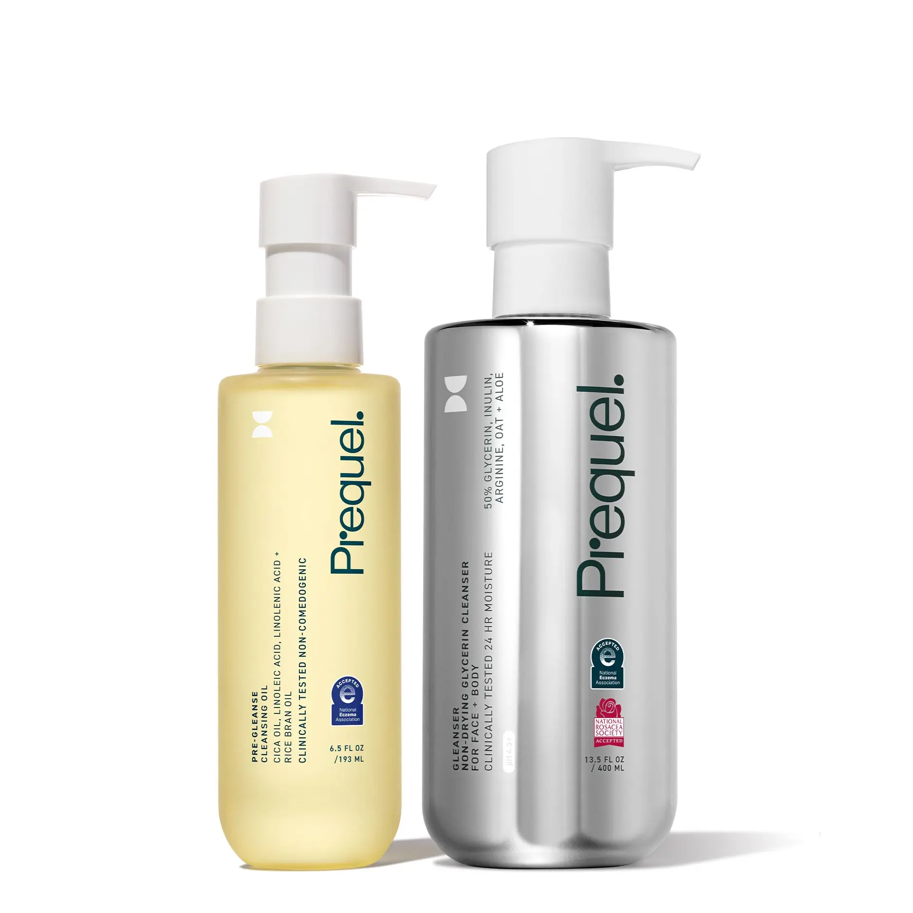 Derm-Approved Double Cleanse - Gleansing Duo - Pre-Gleanse Oil Cleanser + Gleanser