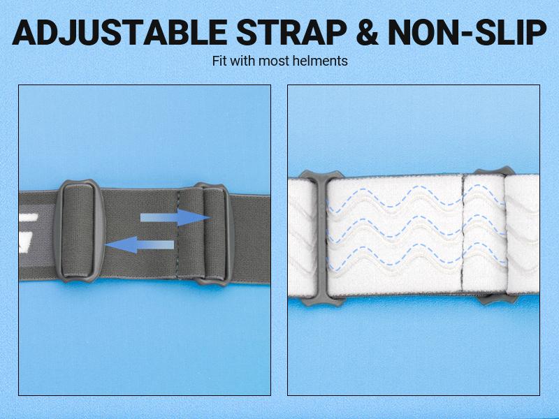 MEELOOG Ski Goggles Frameless OTG Snowboard Goggles Anti-fog 100% UV400 Protection for Men Women with Double-layer Spherical Lenses & Non-slip Strap