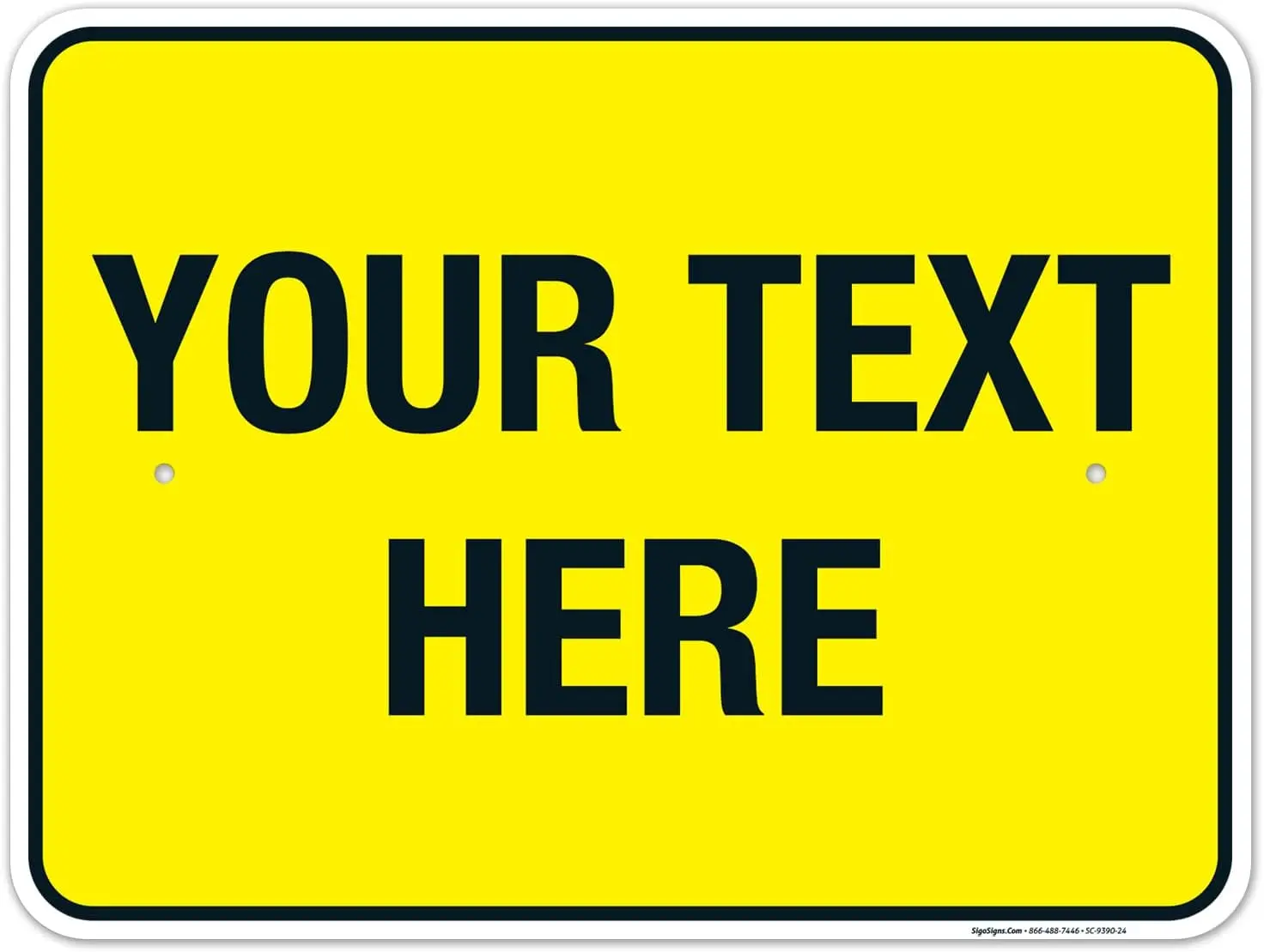 Custom Sign, Personalized Metal Signs, Customize for Office, Business, Workplace, office, Home, Airbnb, Delivery Signs, 8x12Inches, Rust Free .040 Aluminum, Made in USA