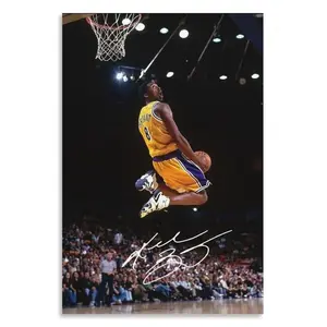 Kobe Bryant Dunk Poster Canvas Wall Art Posters for room aesthetic For Boys Bedroom Decoration