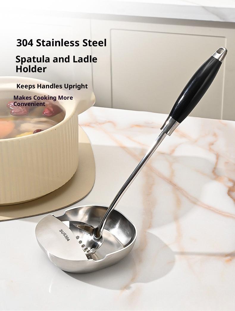 Pot Lid Holder, 1 Count Soup Spoon Rack, Cooking Spatula Rest Holder, Pot Lid Rest Stand, Tableware Storage Rack, Kitchen Supplies Kitchenware Home